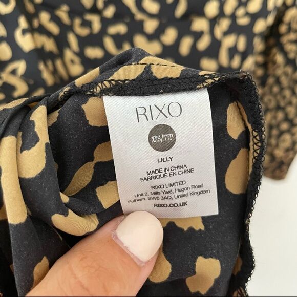 Rixo Lilly Leopard Print Silk Mini Dress - Picture 9 of 11